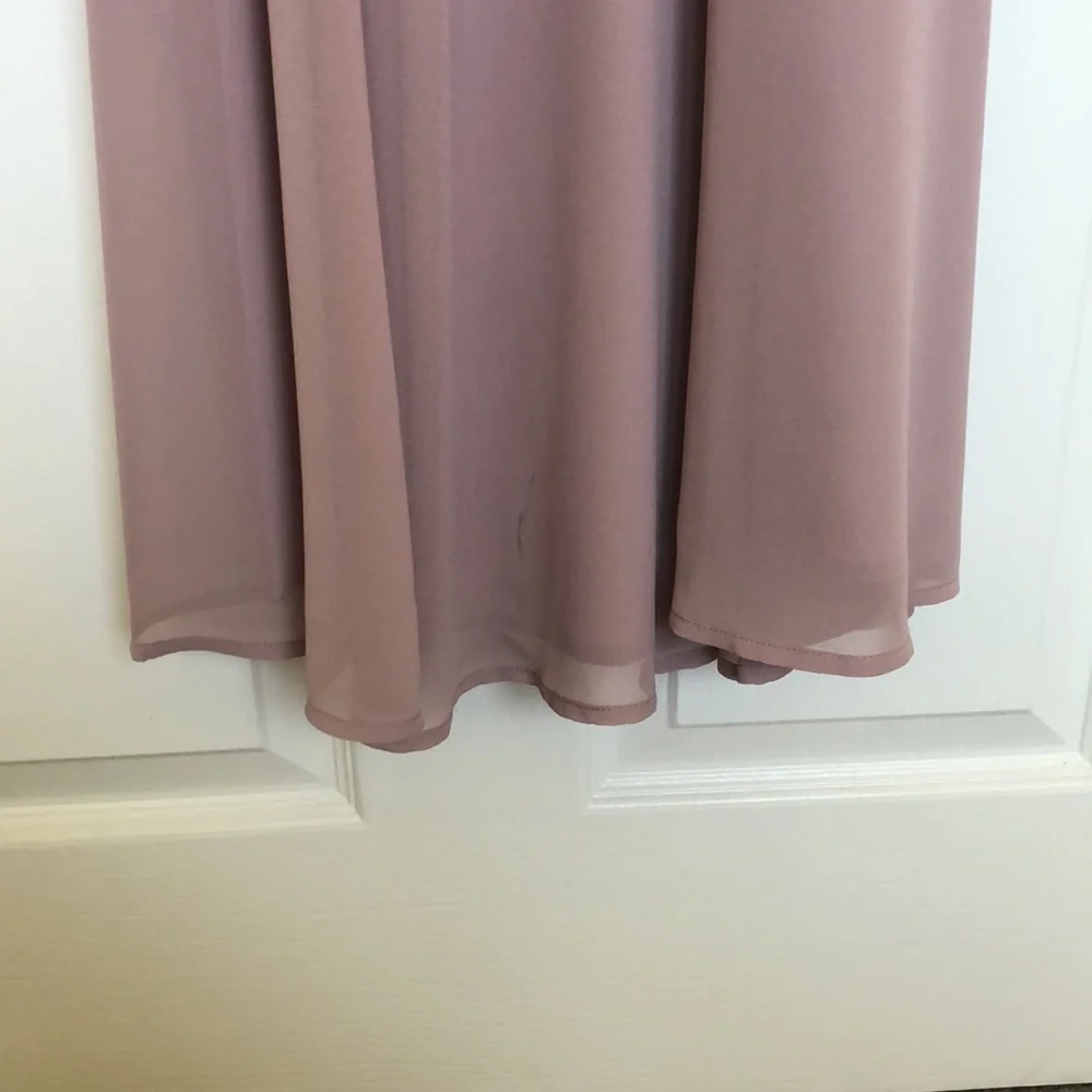 Show Me Your Mumu Jenn Maxi Dress ~ Neutral Mauve Chiffon - Picture 7 of 10